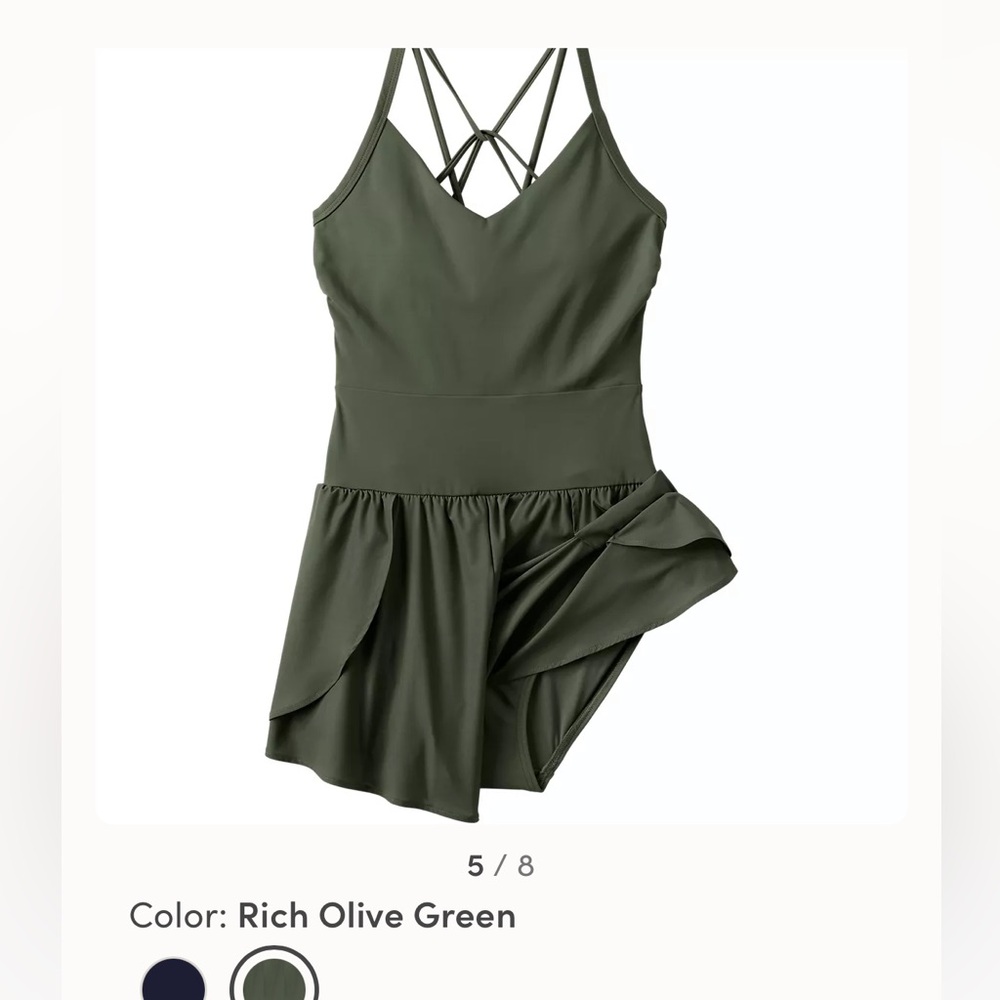 Lands End Tugless Strappy X-Back Romper Swimsuit - Picture 5 of 6